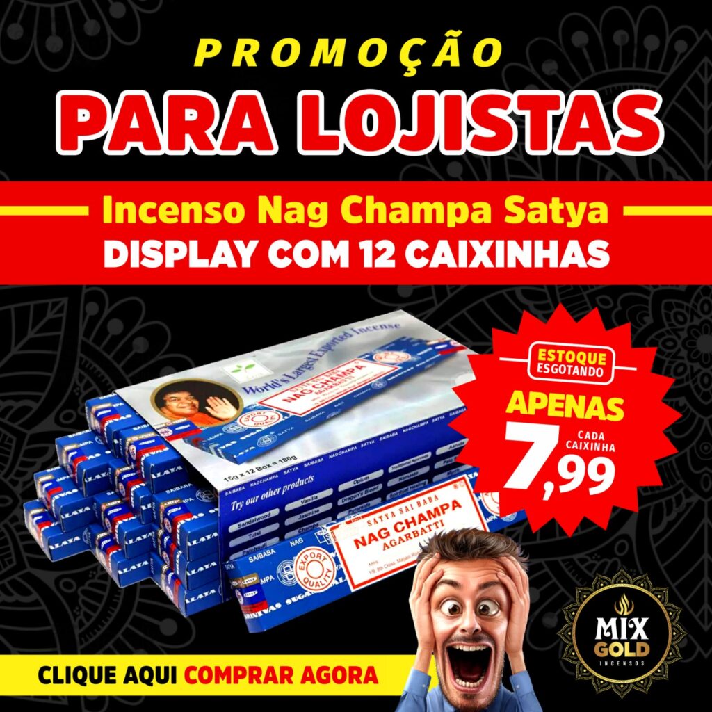 Incenso massala Nag champa display com 12 caixinhas